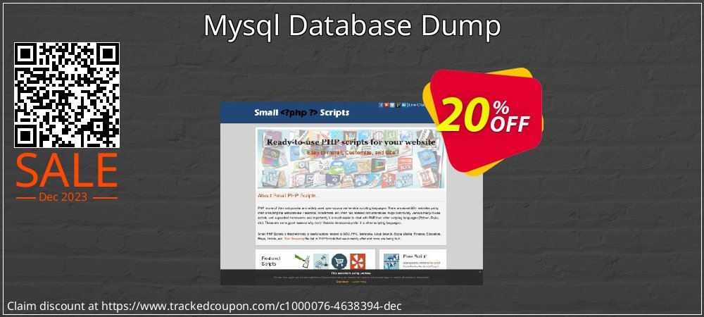 Mysql Database Dump coupon on Earth Hour discounts