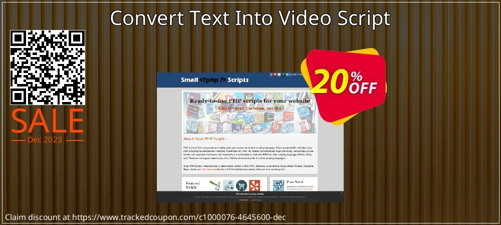 Convert Text Into Video Script coupon on National No Smoking Day offering discount