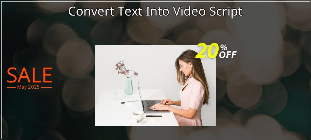 Convert Text Into Video Script coupon on National Walking Day offering sales