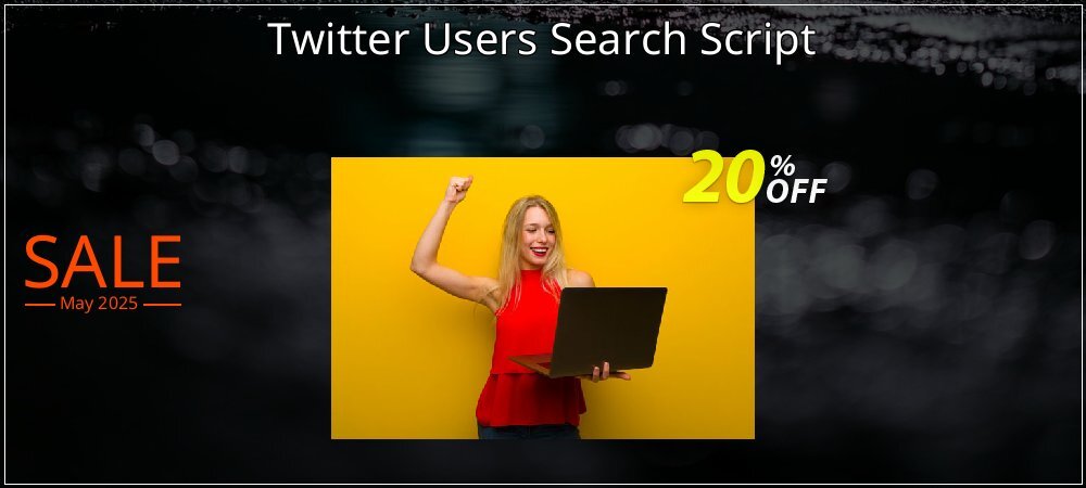 Twitter Users Search Script coupon on National Smile Day offering discount