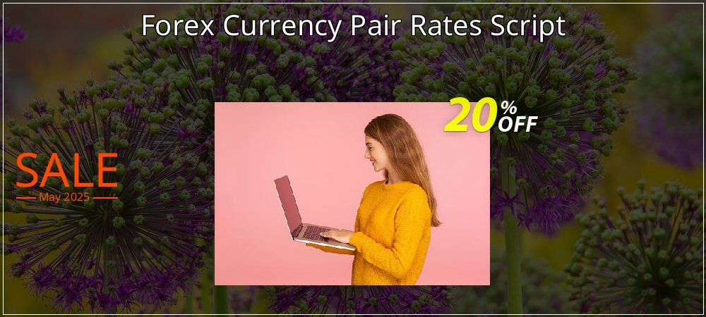 Forex Currency Pair Rates Script coupon on National Memo Day offering sales