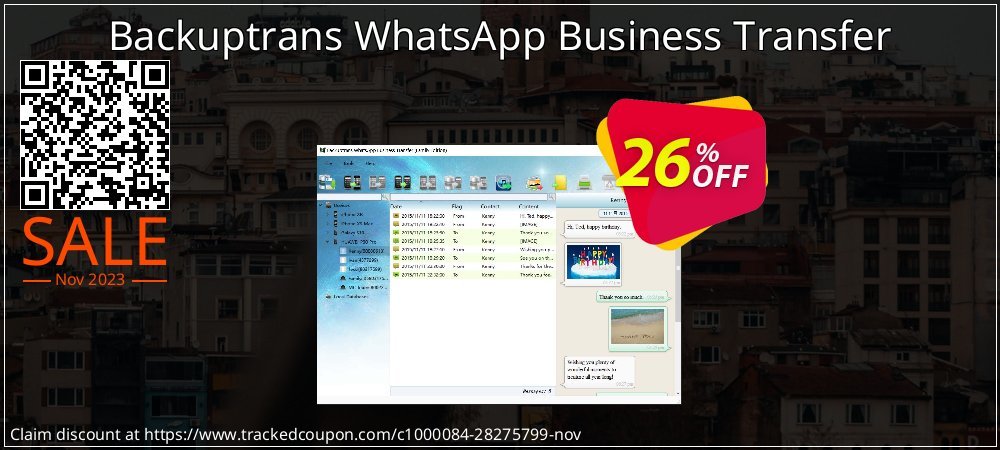 Backuptrans WhatsApp Business Transfer coupon on International Youth Day offering sales