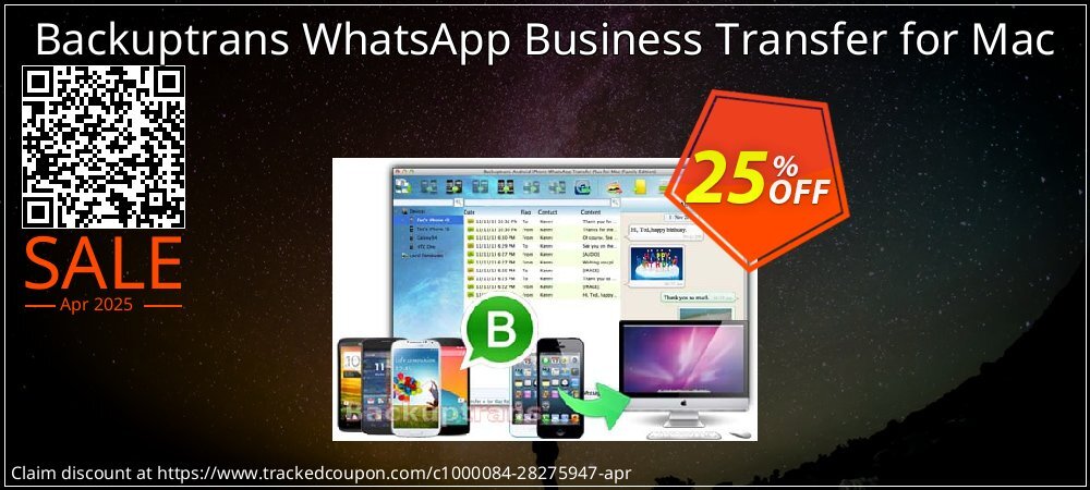 Backuptrans WhatsApp Business Transfer for Mac coupon on April Fools' Day offering sales