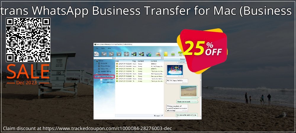 Backuptrans WhatsApp Business Transfer for Mac - Business Edition  coupon on Columbia Day offer
