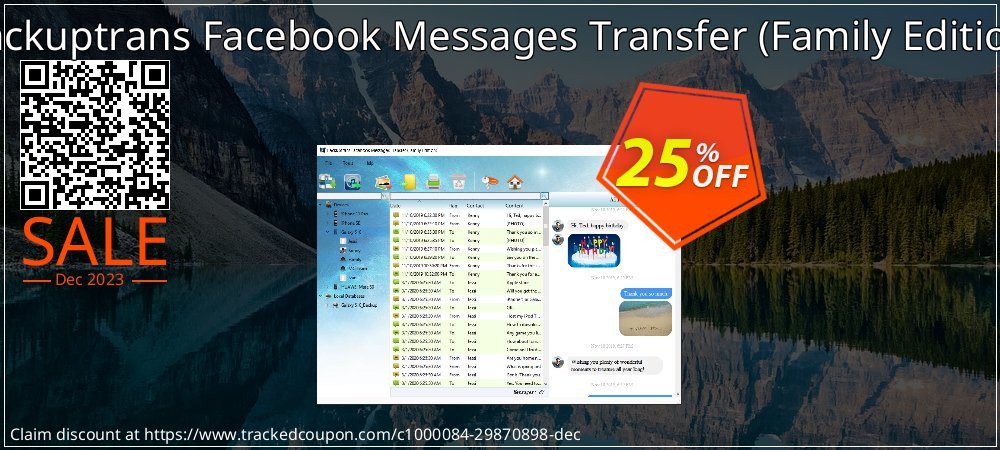 Backuptrans Facebook Messages Transfer - Family Edition  coupon on Virtual Vacation Day offer