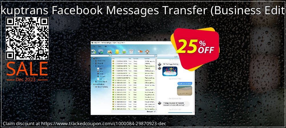 Backuptrans Facebook Messages Transfer - Business Edition  coupon on Virtual Vacation Day sales