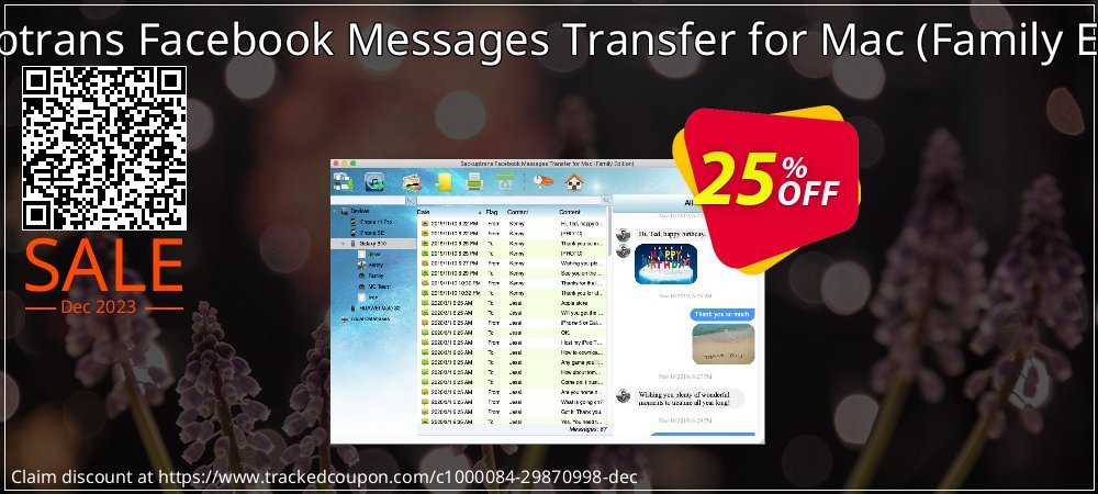 Backuptrans Facebook Messages Transfer for Mac - Family Edition  coupon on Easter Day offering discount