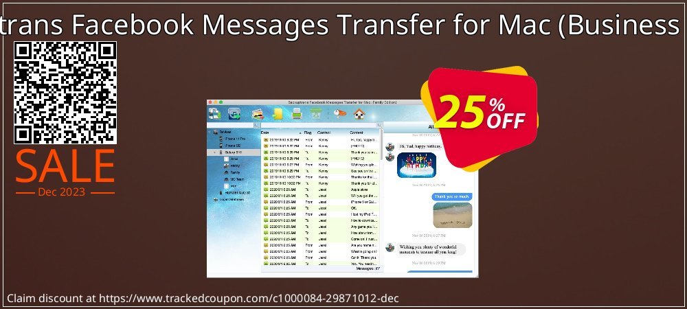 Backuptrans Facebook Messages Transfer for Mac - Business Edition  coupon on April Fools' Day sales