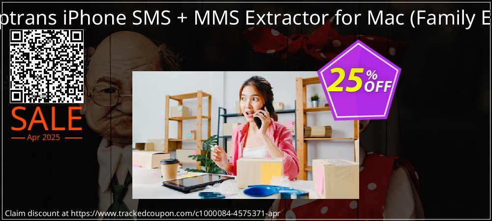 Backuptrans iPhone SMS + MMS Extractor for Mac - Family Edition  coupon on World Party Day offer