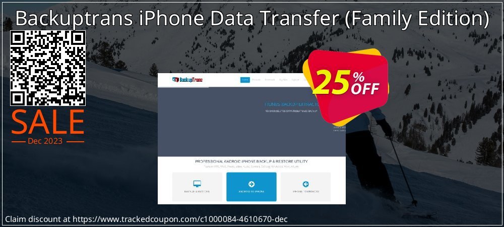 Backuptrans iPhone Data Transfer - Family Edition  coupon on Radio Day discounts