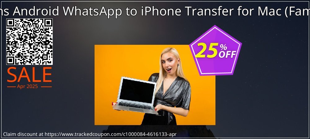 Backuptrans Android WhatsApp to iPhone Transfer for Mac - Family Edition  coupon on Constitution Memorial Day offering discount