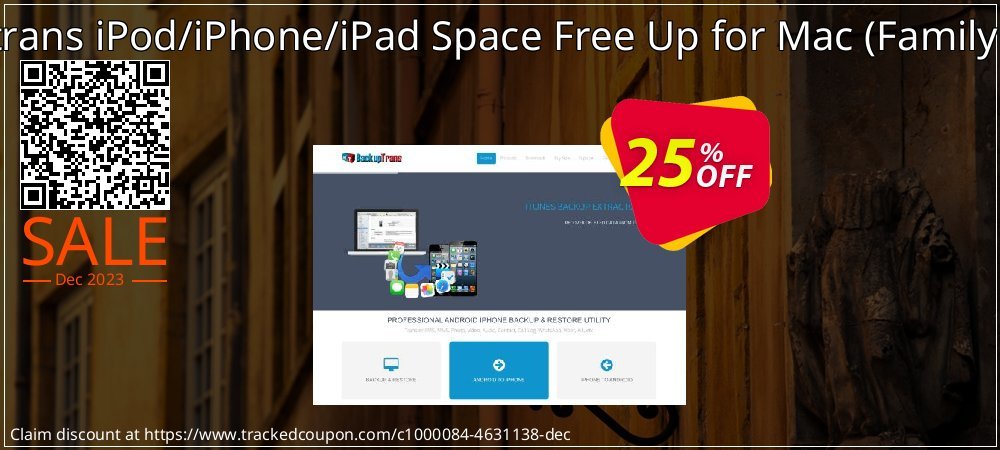 Backuptrans iPod/iPhone/iPad Space Free Up for Mac - Family Edition  coupon on Mountain Day sales