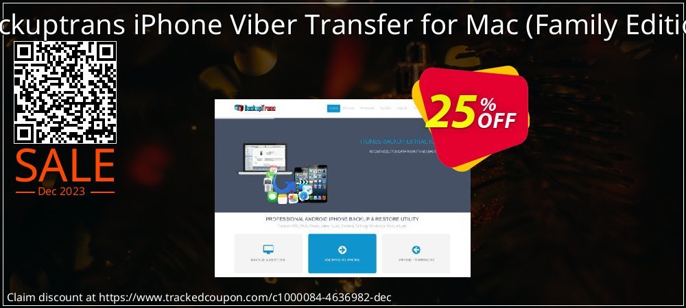 Backuptrans iPhone Viber Transfer for Mac - Family Edition  coupon on Valentine Week super sale
