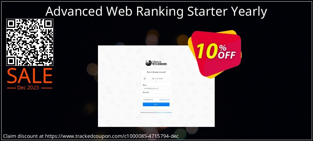 Advanced Web Ranking Starter Yearly coupon on Tell a Lie Day promotions