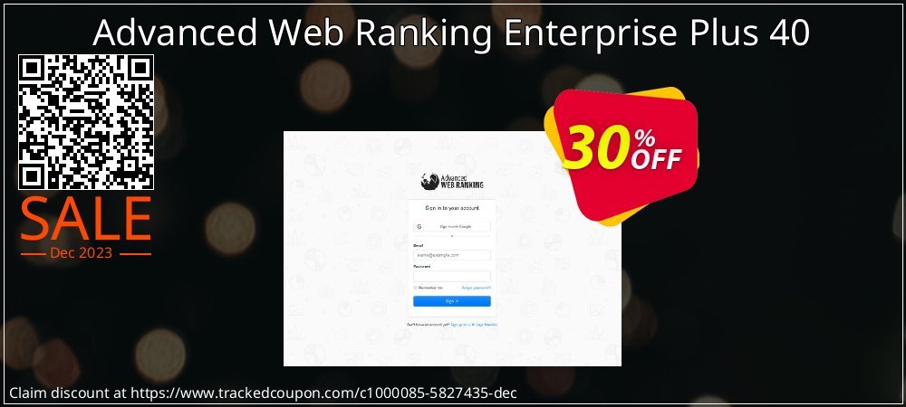 Advanced Web Ranking Enterprise Plus 40 coupon on World Backup Day offering discount
