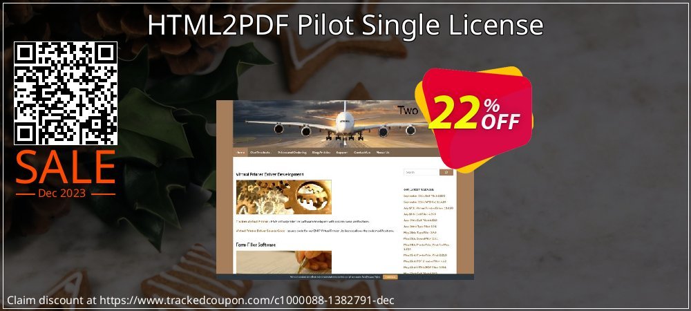 HTML2PDF Pilot Single License coupon on World Party Day offering sales