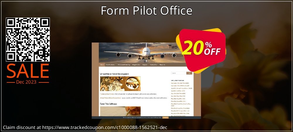 Form Pilot Office coupon on World Party Day offering sales