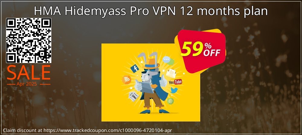 HMA Hidemyass Pro VPN 12 months plan coupon on April Fools' Day promotions