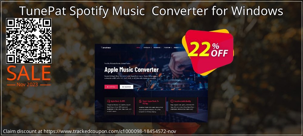 TunePat Spotify Music  Converter for Windows coupon on April Fools' Day offer