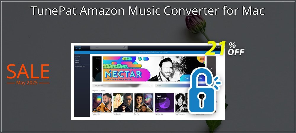 TunePat Amazon Music Converter for Mac coupon on April Fools' Day offer