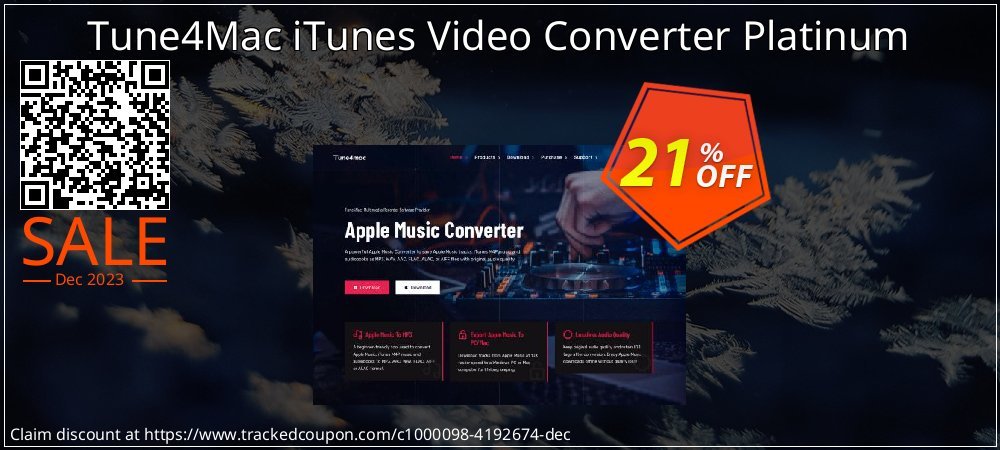 Tune4Mac iTunes Video Converter Platinum coupon on National Smile Day sales
