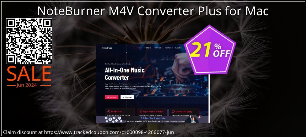 NoteBurner M4V Converter Plus for Mac coupon on National Memo Day promotions