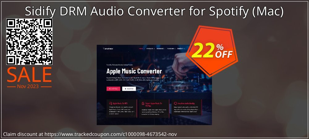 Sidify DRM Audio Converter for Spotify - Mac  coupon on April Fools' Day super sale