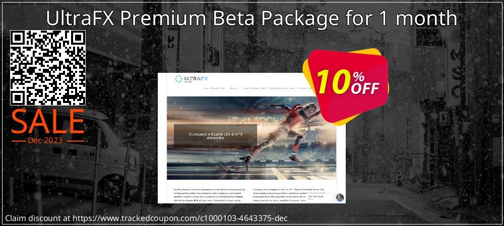 UltraFX Premium Beta Package for 1 month coupon on National Walking Day discount