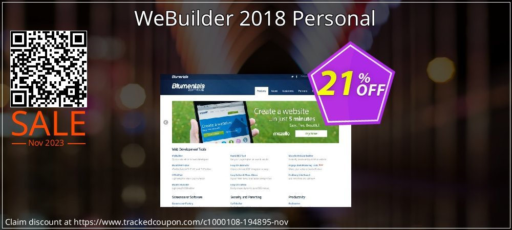 WeBuilder 2018 Personal coupon on Mother Day offering discount