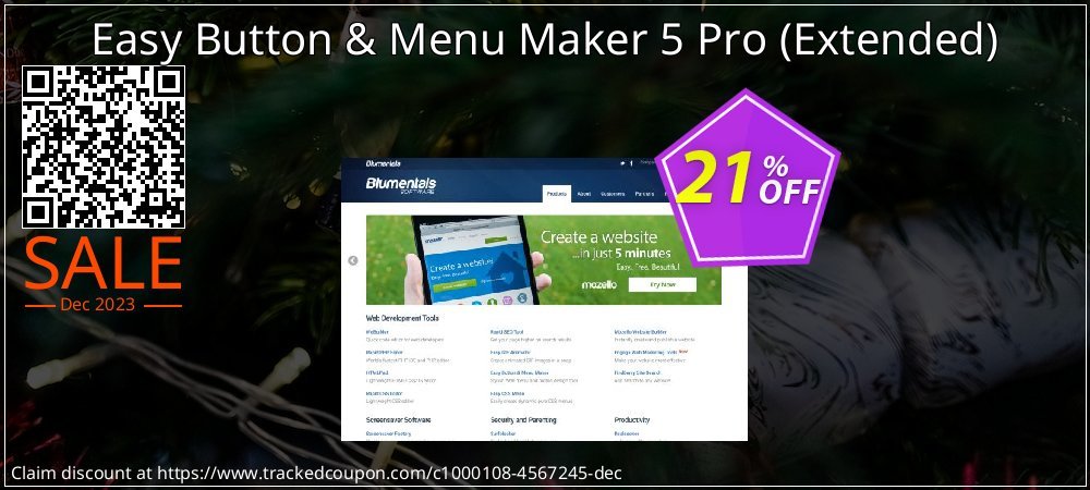 Easy Button & Menu Maker 5 Pro - Extended  coupon on National Walking Day sales