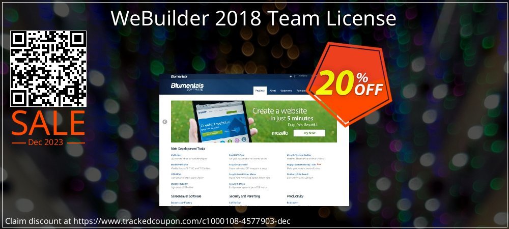 WeBuilder 2018 Team License coupon on Easter Day offer