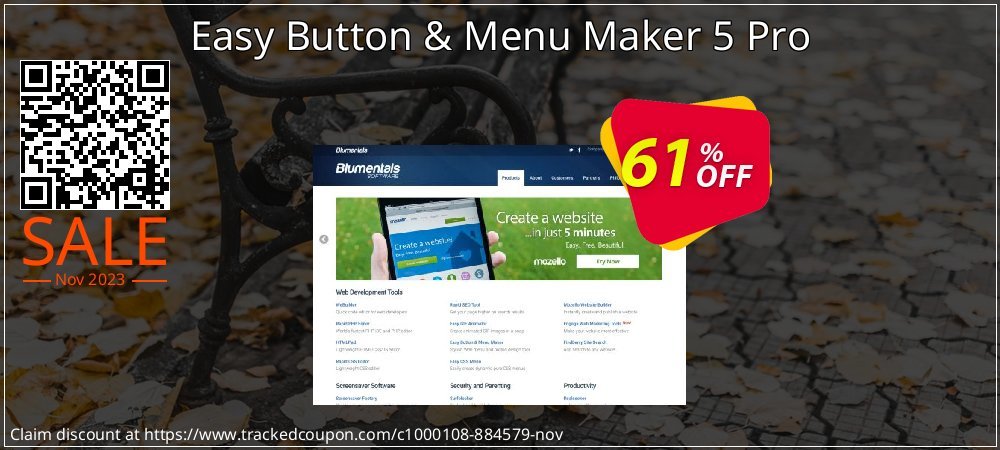 Easy Button & Menu Maker 5 Pro coupon on National Smile Day sales