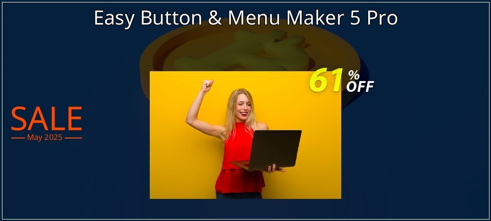 Easy Button & Menu Maker 5 Pro coupon on National Smile Day sales