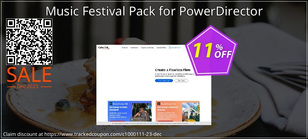 Music Festival Pack for PowerDirector coupon on Virtual Vacation Day deals