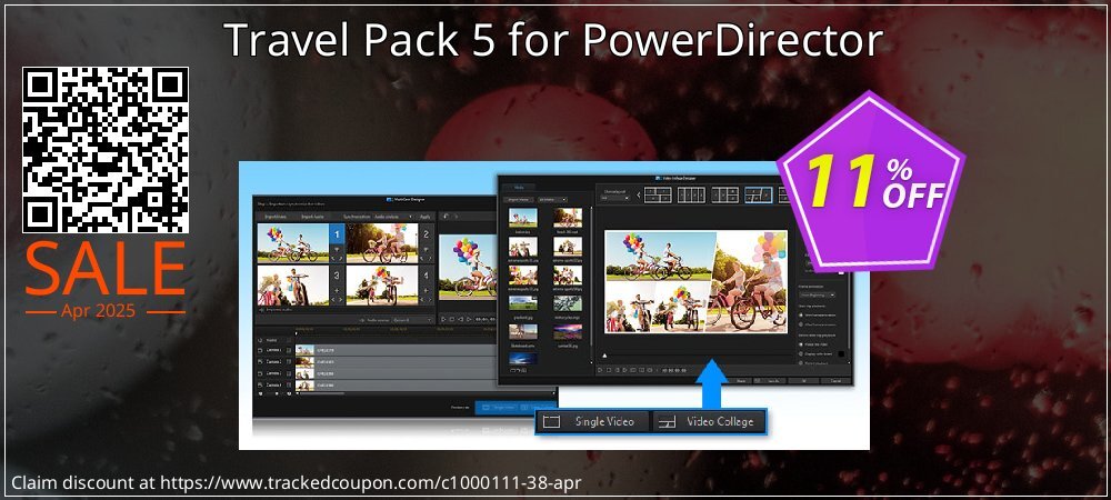 Travel Pack 5 for PowerDirector coupon on Easter Day promotions