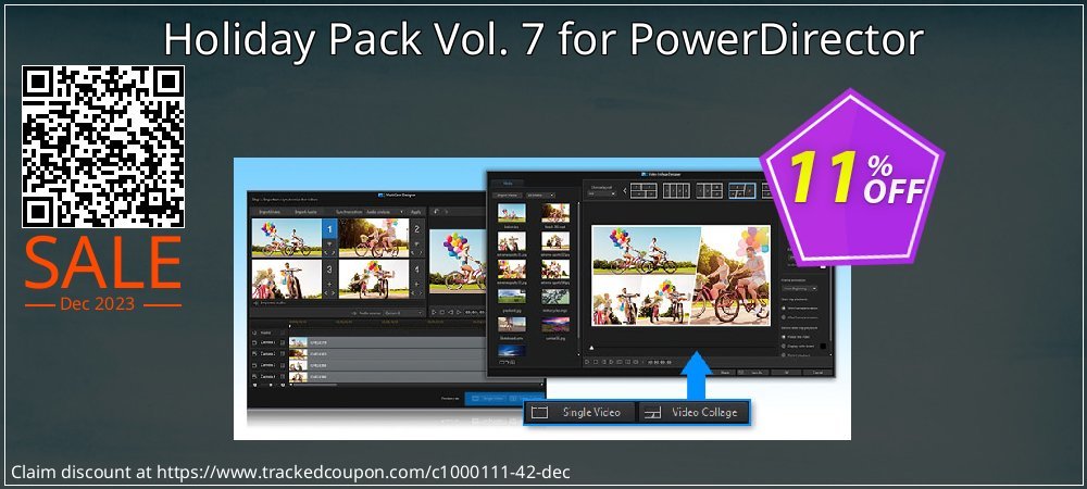 Holiday Pack Vol. 7 for PowerDirector coupon on National Memo Day offering discount