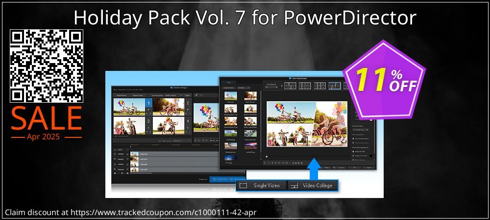 Holiday Pack Vol. 7 for PowerDirector coupon on National Memo Day offering discount