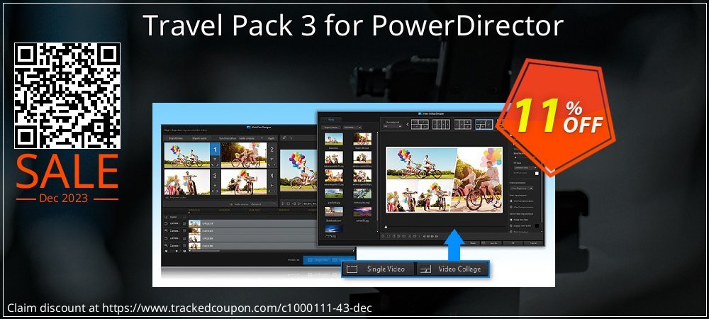 Travel Pack 3 for PowerDirector coupon on Easter Day offering discount