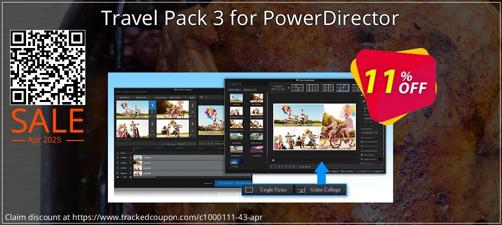 Travel Pack 3 for PowerDirector coupon on Easter Day offering discount