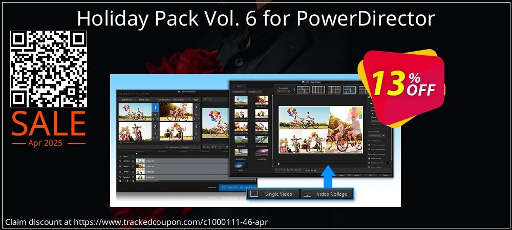 Holiday Pack Vol. 6 for PowerDirector coupon on World Party Day discounts