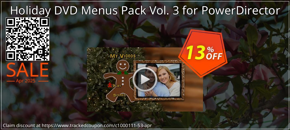 Holiday DVD Menus Pack Vol. 3 for PowerDirector coupon on National Pizza Party Day super sale