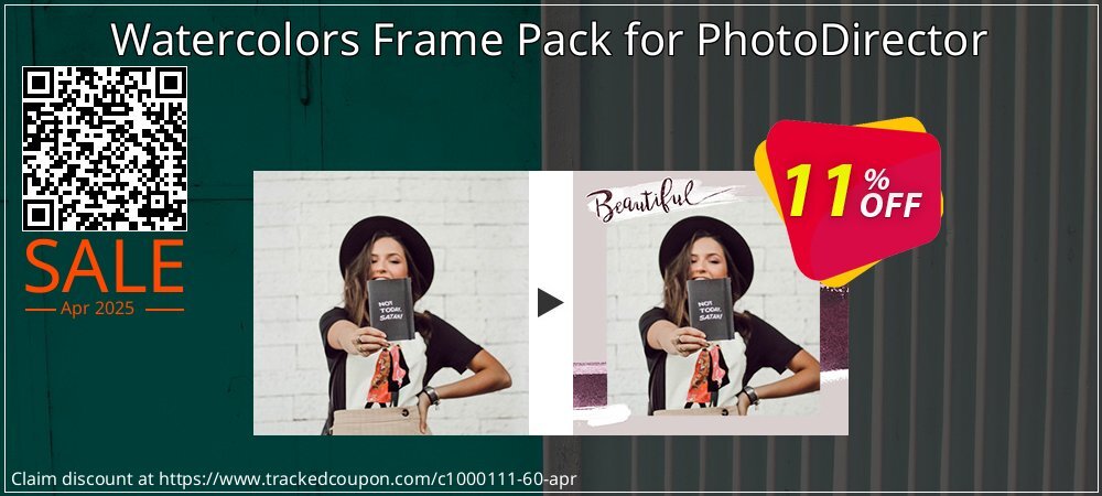 Watercolors Frame Pack for PhotoDirector coupon on National Walking Day discount