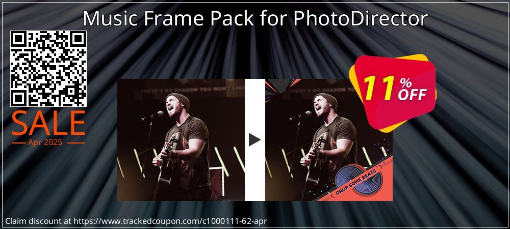 Music Frame Pack for PhotoDirector coupon on April Fools' Day offering sales