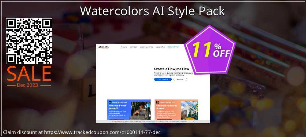 Watercolors AI Style Pack coupon on April Fools' Day offer