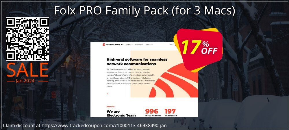 Folx PRO Family Pack - for 3 Macs  coupon on New Year's Day discount