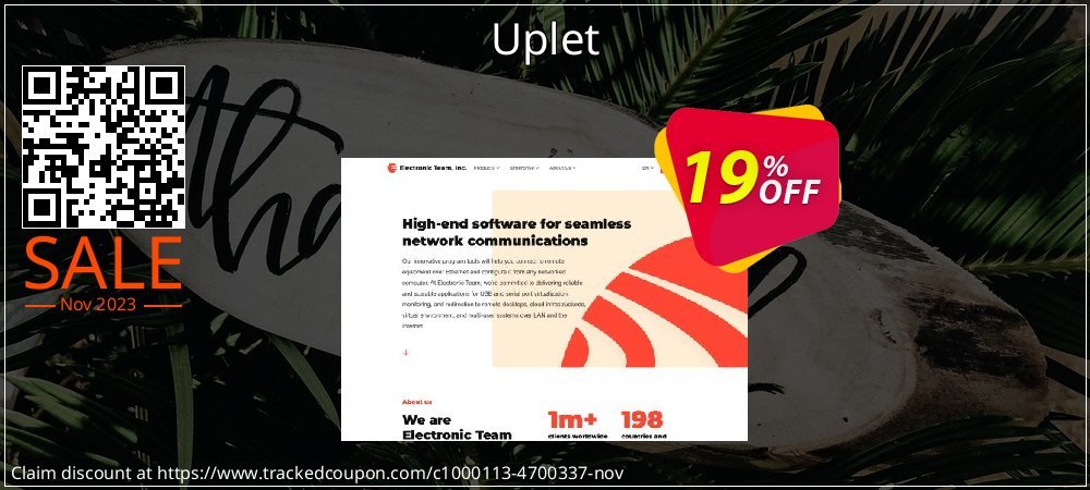 Uplet coupon on April Fools' Day offering sales