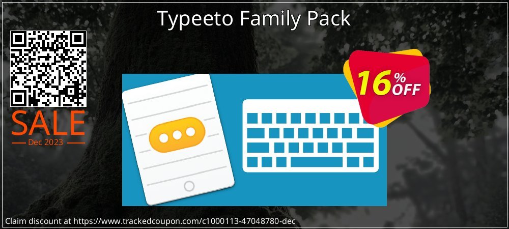 Typeeto Family Pack coupon on Mother Day offer