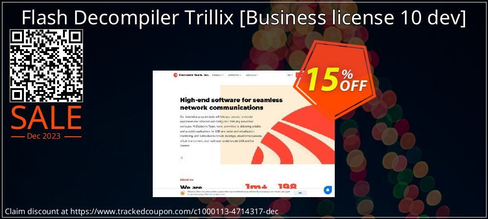 Flash Decompiler Trillix  - Business license 10 dev  coupon on April Fools' Day promotions