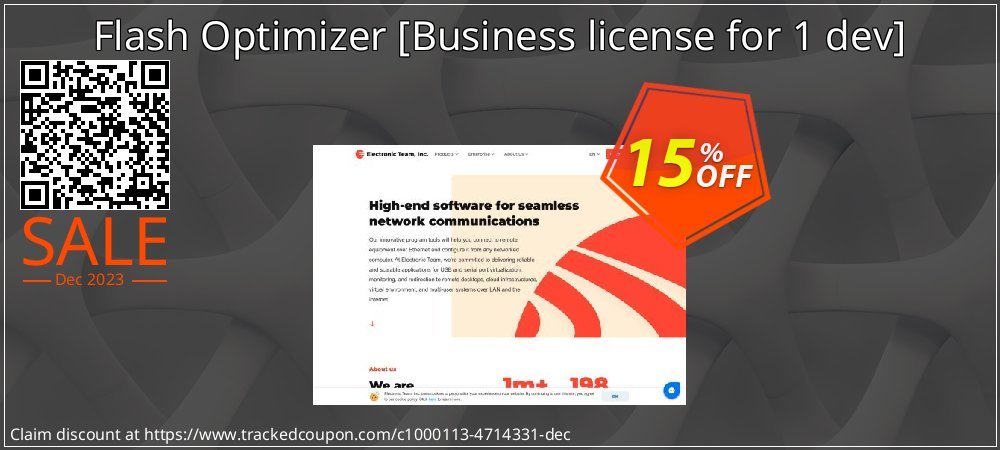 Get 15% OFF Flash Optimizer [Business license for 1 dev] offer