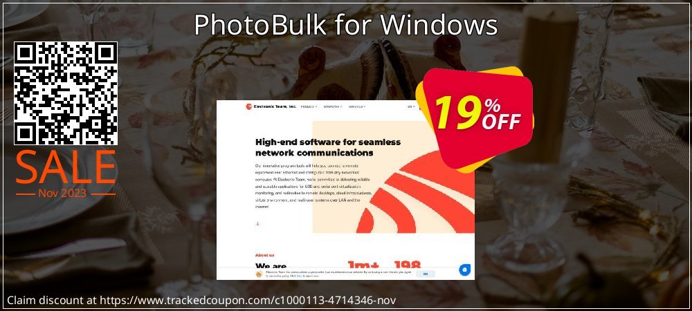PhotoBulk for Windows coupon on World Party Day deals